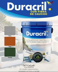 La Membrana Impermeabilizante Duracril con Fibra de Caucho es tu aliada ideal para sellar, proteger y darle color a tus superficies exteriores 💧 ✔️ Impermeabilización efectiva ✔️ Fibras de caucho para mayor elasticidad ✔️ Aplicación directa con rodillo o pinceleta ✔️Colores: Gris, Teja y Verde 📦 Presentación: 4, 10 y 20K
